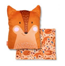 ENSEMBLE PELUCHE COUVERTURE 3 EN 1  -  RENARD